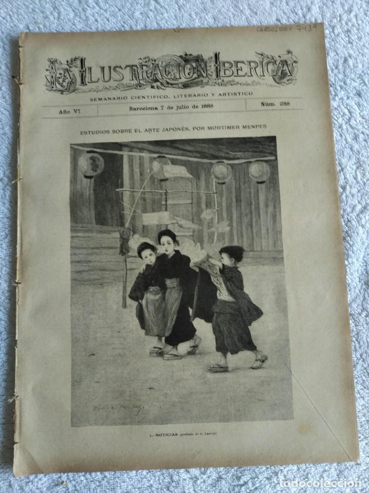 Coleccionismo de Revistas y Peri&oacute;dicos: LA ILUSTRACI&Oacute;N IB&Eacute;RICA. N&ordm; 288. A&Ntilde;O 1888. ESTUDIOS SOBRE EL ARTE JAPON&Eacute;S. RECUERDOS DE ZARAGO.. LEER