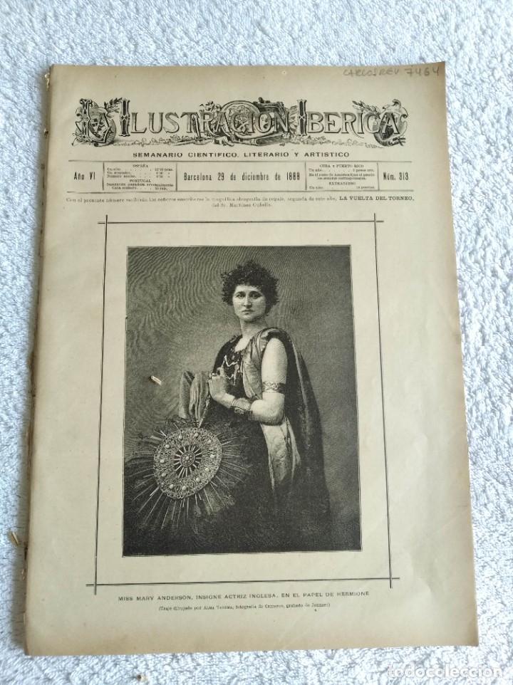 Coleccionismo de Revistas y Peri&oacute;dicos: LA ILUSTRACI&Oacute;N IB&Eacute;RICA. N&ordm; 313. A&Ntilde;O 1888. EL PANORAMA DE MONTSERRAT. LAS MAR&Iacute;AS DE LA REINA.... LEER