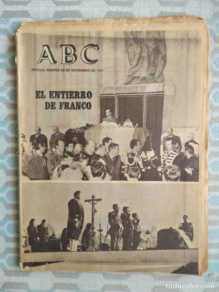 Coleccionismo de Revistas y Peri&oacute;dicos: PERIODICO ABC A&Ntilde;O 1975 25 DE NOVIEMBRE EL ENTIERRO DE FRANCO