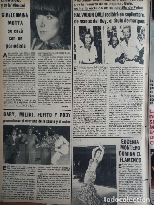 Coleccionismo de Revistas y Peri&oacute;dicos: SALVADOR DALI GUILLERMINA MOTTA LOS PAYASOS DE LA TELE EUGENIA MONTERO