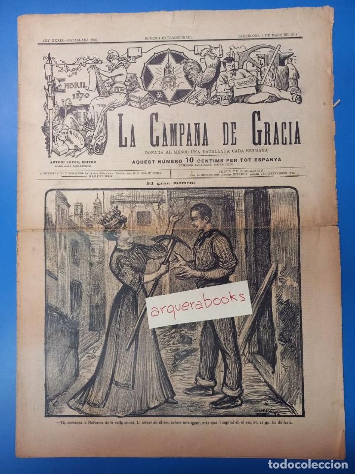 Collezionismo di Riviste e Giornali: LA CAMPANA DE GRACIA, BARCELONA 7 DE MARS DE 1908