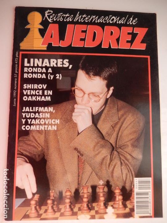 Coleccionismo de Revistas y Peri&oacute;dicos: AJEDREZ REVISTA INTERNACIONAL N&ordm; 57- 06-1992 - LINARES RONDA A RONDA (Y 2) SHIROV- JALIFMAN