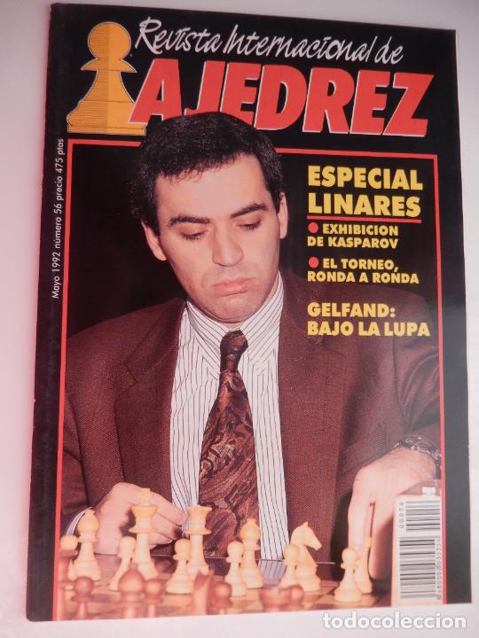 Coleccionismo de Revistas y Peri&oacute;dicos: AJEDREZ REVISTA INTERNACIONAL N&ordm; 56- 05-1992- ESPECIAL LINARES - EXHIBICION DE KASPAROV