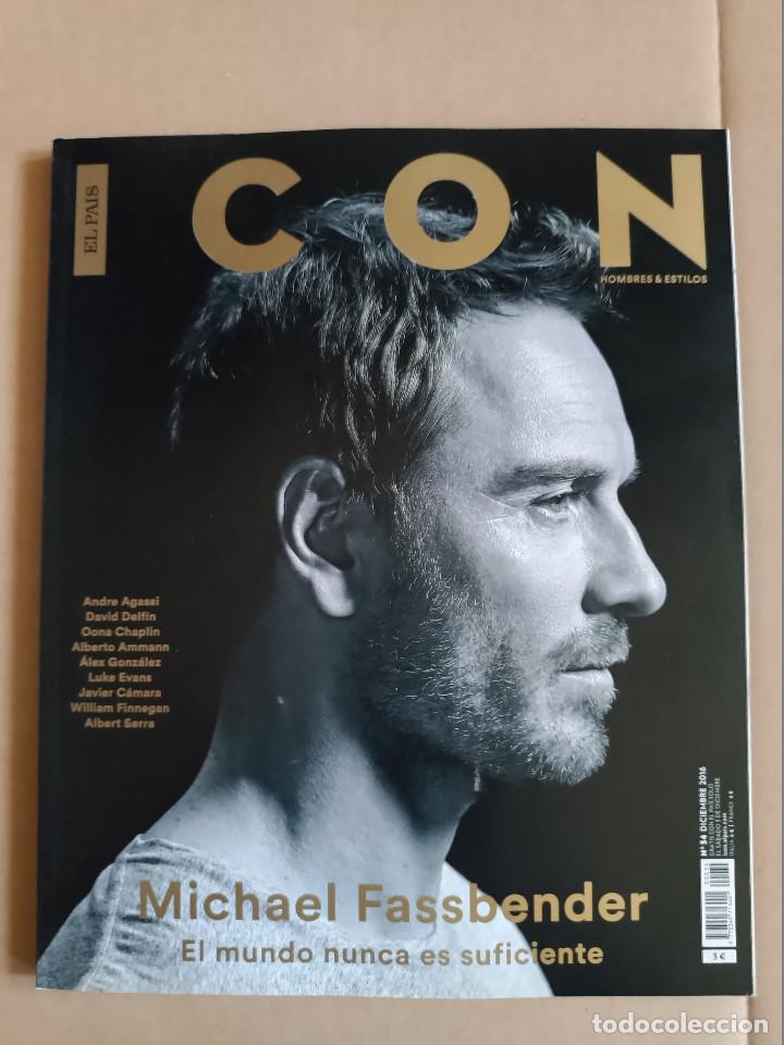 Collezionismo di Riviste e Giornali: REVISTA ICON N&ordm; 34 A&Ntilde;O 2016. MICHAEL FASSBENDER.