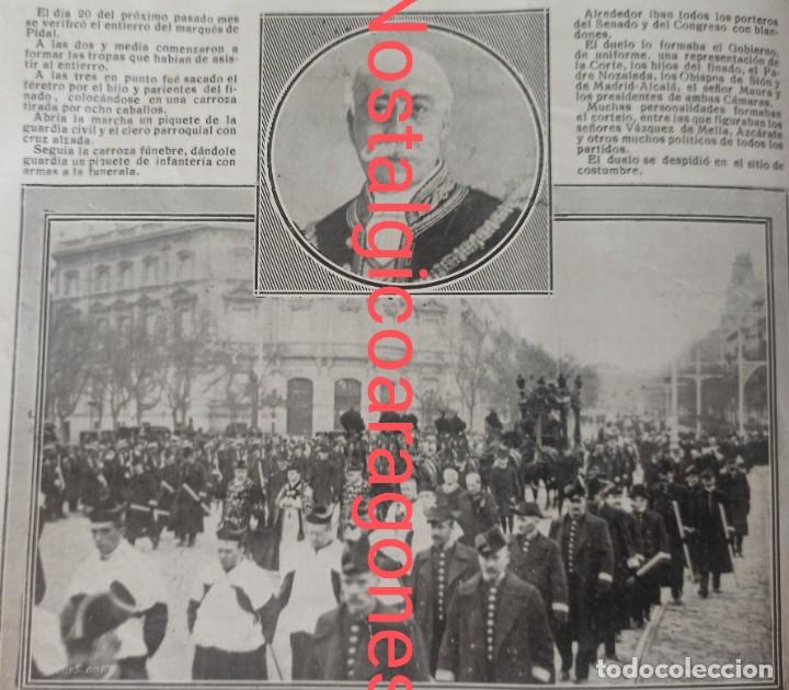 Colecionismo de Revistas e Jornais: Madrid entierro Luis Pidal y Mon Marqu&eacute;s de Pidal Foto revista principio siglo XX 191E