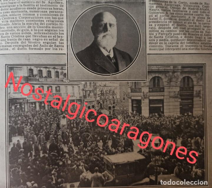 Collectionnisme de Revues et Journaux: Madrid calle Alcal&aacute; entierro Alberto Aguilera Foto revista principio siglo XX 191E