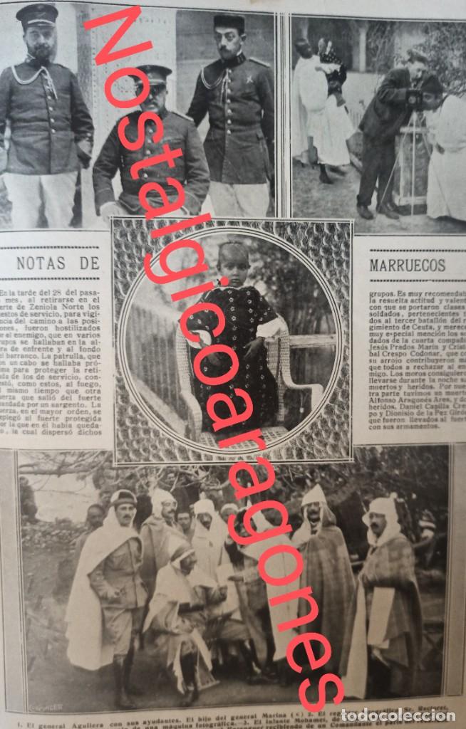 Collezionismo di Riviste e Giornali: Marruecos General Aguilera, Jalifa, infante Mohammed Foto revista principio siglo XX 191E