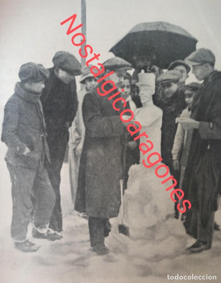 Collezionismo di Riviste e Giornali: Barcelona Nevada e improvisado escultor Foto revista principio siglo XX 191E