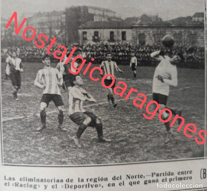Collezionismo di Riviste e Giornali: Eliminatoria region del norte f&uacute;tbol Racing Deportivo Foto revista principio siglo XX 191E