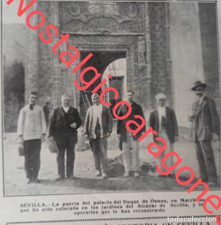Sammeln von Zeitschriften und Zeitungen: Sevilla puerta Palacio Osuna Marchena trasladada Alc&aacute;zar Foto revista principio siglo XX 191E