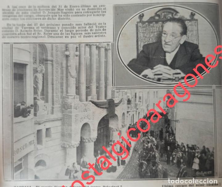 Collection Magazines and Newspapers: Tarrasa entierro actor Aciscio Soler Foto revista principio siglo XX 191E