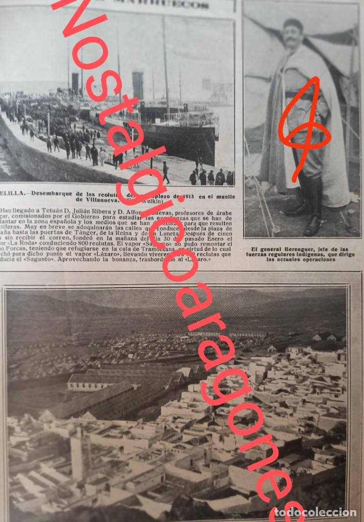 Collection Magazines and Newspapers: Melilla puerto, Tetu&aacute;n general Berenguer Foto revista principio siglo XX 191E