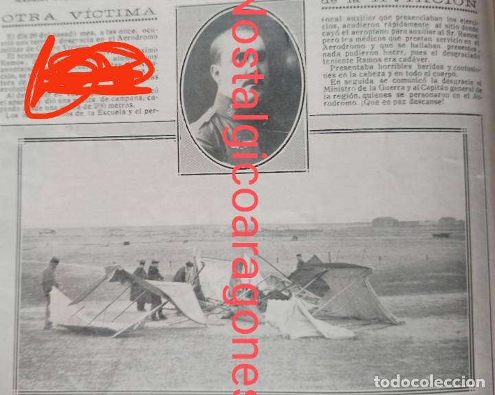 Collection Magazines and Newspapers: V&iacute;ctima Aviaci&oacute;n cuatro vientos Teniente G Civil M&aacute;ximo Ramos Foto revista principio siglo XX 191E