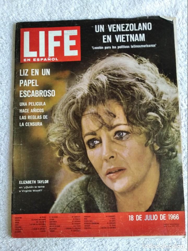Coleccionismo de Revistas y Peri&oacute;dicos: LIFE EN ESPA&Ntilde;OL. N&ordm; 2. VOL. 28. ELIZABETH TAYLOR. 18 JULIO 1966.. LEER