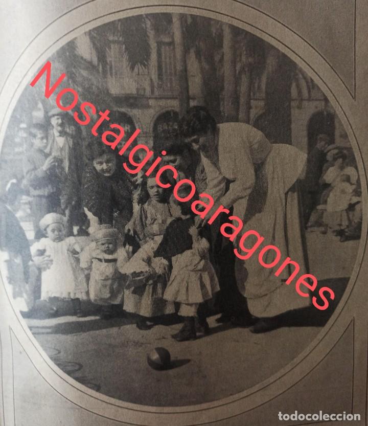 Sammeln von Zeitschriften und Zeitungen: Barcelona Plaza Real ni&ntilde;os jugando Foto revista principio siglo XX 191E