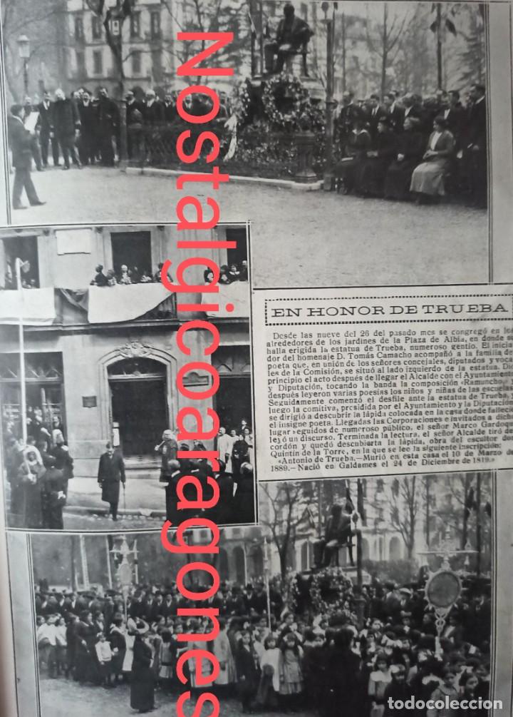 Coleccionismo de revistas y peri&oacute;dicos: Homenaje Bilbao poeta Trueba de Galdames Foto revista principio siglo XX 191E
