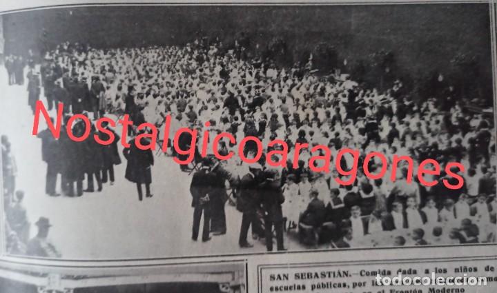 Collectionnisme de Revues et Journaux: San Sebasti&aacute;n comida Escolar Front&oacute;n Moderno foto revista principio siglo XX 191E