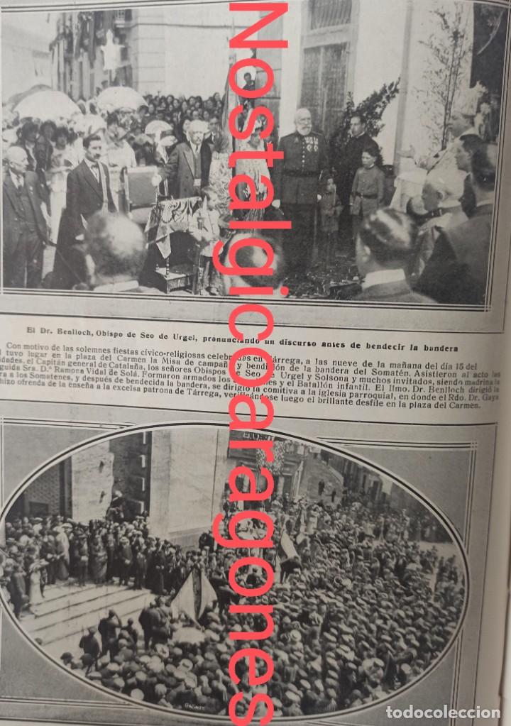 Coleccionismo de revistas y peri&oacute;dicos: T&aacute;rrega bendici&oacute;n bandera Somaten Foto revista principio siglo XX 191E