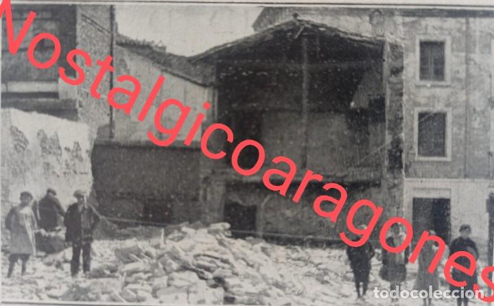 Collectionnisme de Revues et Journaux: Zaragoza derrumbe casa calle Sepulcro ni&ntilde;o fallecido Foto revista principio siglo XX 191E