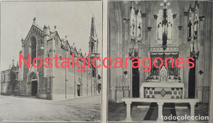 Coleccionismo de Revistas y Peri&oacute;dicos: Nueva iglesia San Antonio Padua calle Calaf Barcelona Foto revista principio siglo XX 191E