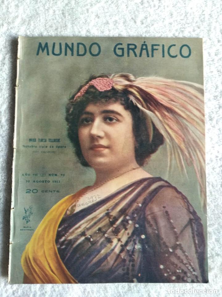 Coleccionismo de Revistas y Peri&oacute;dicos: REVISTA MUNDO GR&Aacute;FICO. A&Ntilde;O 3. N&ordm; 95. 20 AGO. 1913. LAS REGATAS DE SANTANDER. LOS REYES EN GIJ&Oacute;..LEER