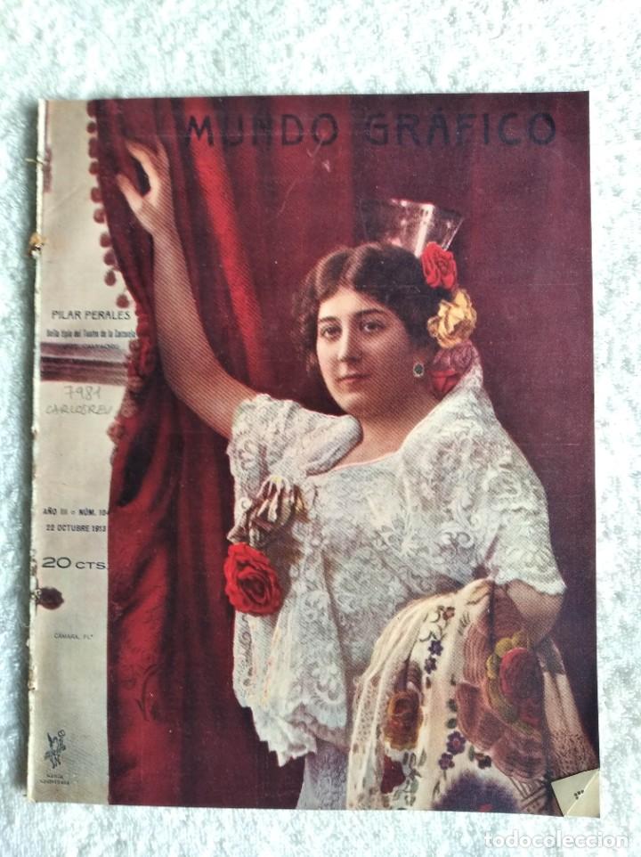 Coleccionismo de Revistas y Peri&oacute;dicos: REVISTA MUNDO GR&Aacute;FICO. A&Ntilde;O 3. N&ordm; 104. 22 OCT. 1913. LAS CACER&Iacute;AS EN INGLATERRA. NOTAS GR&Aacute;FICA.. LEER