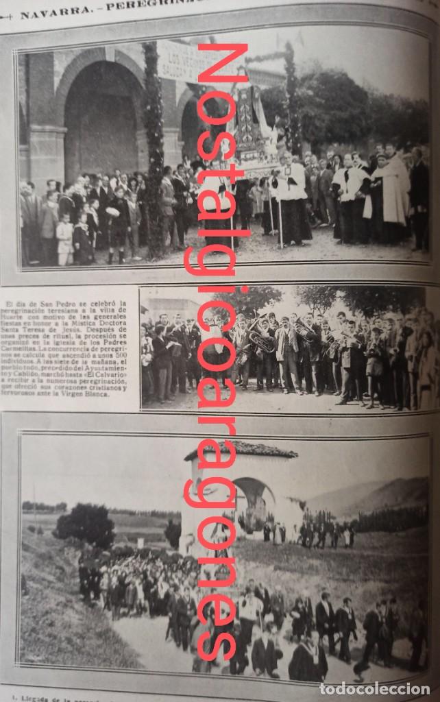 Coleccionismo de revistas y peri&oacute;dicos: Huarte Navarra peregrinaci&oacute;n Teresiana banda Azpeitia Foto revista principio siglo XX 191E