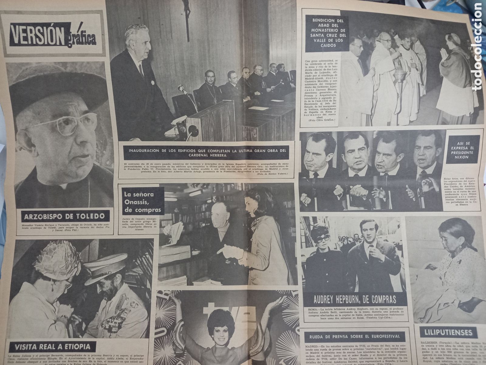 Coleccionismo de Revistas y Peri&oacute;dicos: audrey hepburn salome jacqueline kennedy enanos lilipur etiopia la reina juliana valle los caidos