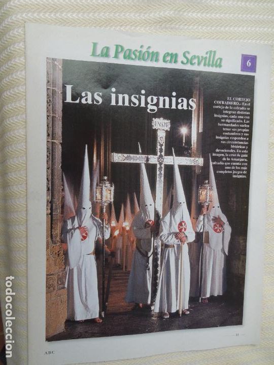 Coleccionismo de Revistas y Peri&oacute;dicos: LA PASION EN SEVILLA , N&ordm; 6 LAS INSIGNIAS - ABC