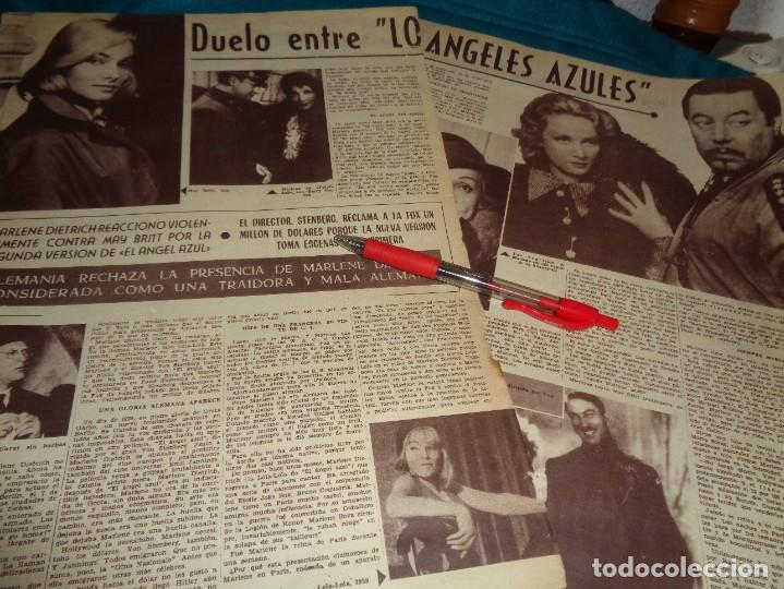 Coleccionismo de Revistas y Peri&oacute;dicos: RECORTE : MARLENE DIETRICH. CRITICA, MARZO, 1961(#)