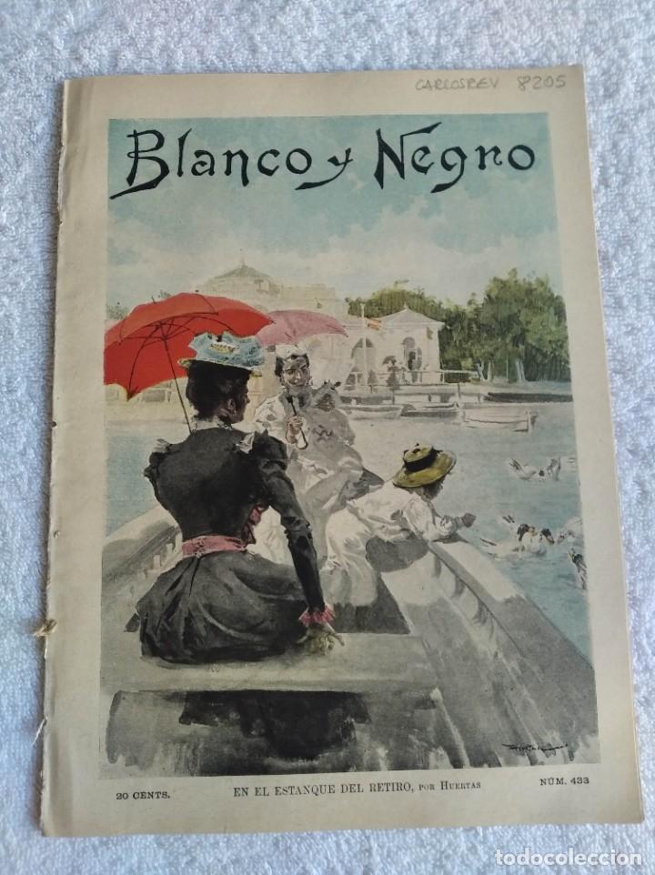 Collection Magazines and Newspapers: BLANCO Y NEGRO. N&ordm; 433. A&Ntilde;O 1899. A GIJ&Oacute;N. LOS VIAJES DEL PRESIDENTE. DREYFUS. LA PESTE BUB&Oacute;N.. LEER