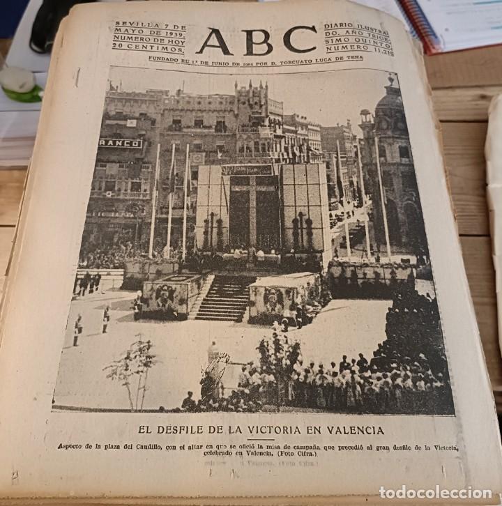 Coleccionismo de Revistas y Peri&oacute;dicos: ABC SEVILLA, 7 MAYO 1939, IMPOSICION CONDECORACIONES ITALIANAS, GRAN PODER,, ETC...19 PAGINAS