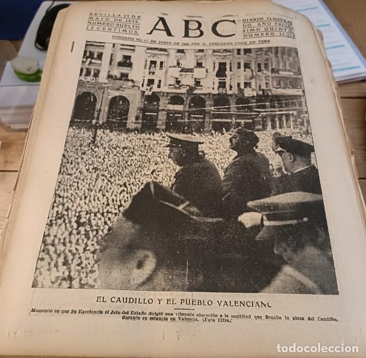 Coleccionismo de Revistas y Peri&oacute;dicos: ABC SEVILLA, 13 MAYO 1939, CONDECORACIONES LEGION CONDOR,CORDOBA, HUELVA, ETC..19 PAGINAS