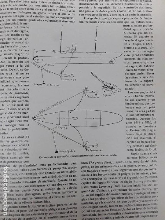 Sammeln von Zeitschriften und Zeitungen: EL PARAVANE ,P.V O NUTRIA INVENTO PARA EVITAR CHOQUES MINAS GUERRA NAVAL BUQUES REVISTA A&Ntilde;O 1919