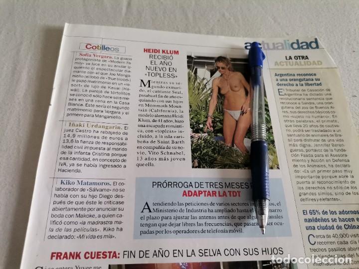 Coleccionismo de Revistas y Peri&oacute;dicos: HEIDI KLUM TOPLESS RECORTE REVISTA 2015