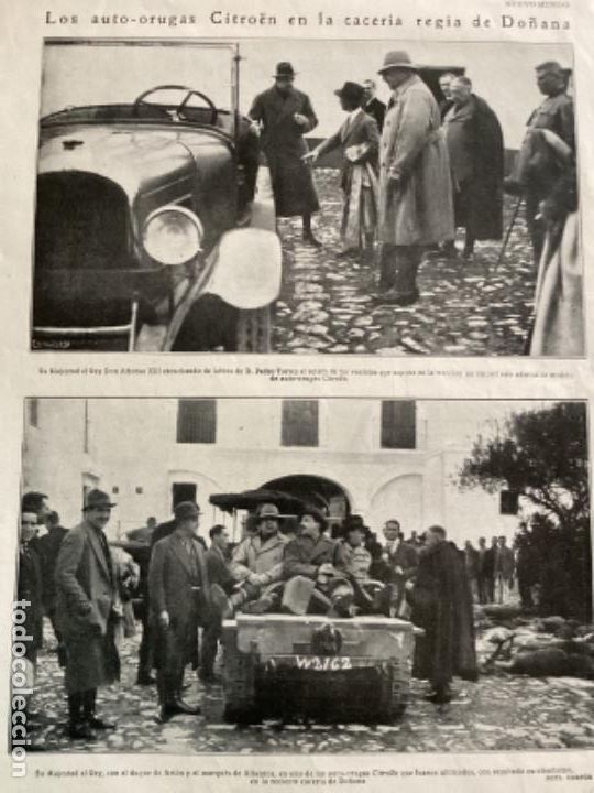 Coleccionismo de Revistas y Peri&oacute;dicos: LOS AUTO-ORUGAS CITRO&Euml;N EN LA CACERIA DE DO&Ntilde;ANA 1929 HOJA REVISTA
