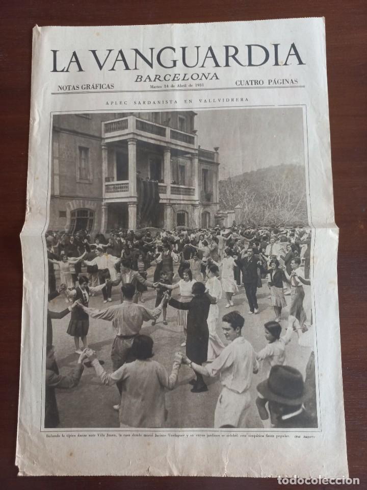 Coleccionismo de Revistas y Peri&oacute;dicos: &rdquo;la vanguardia&rdquo; cuatro p&aacute;ginas 14-4-1931