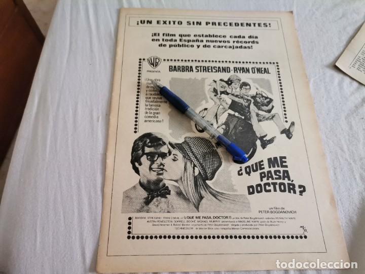 Coleccionismo de Revistas y Peri&oacute;dicos: QUE ME PASA DOCTOR? BARBRA STREISAND Y RYAN O'NEAL RECORTE REVISTA 1973
