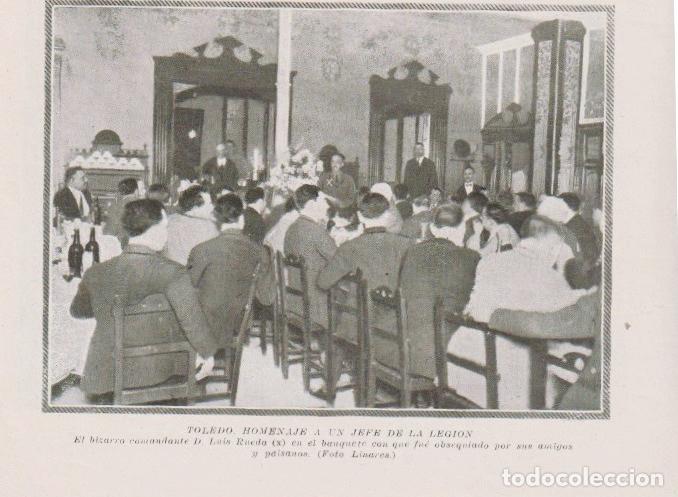 Coleccionismo de revistas y peri&oacute;dicos: * TOLEDO * Homenaje al jefe de la Legi&oacute;n D. Luis Rueda -1922