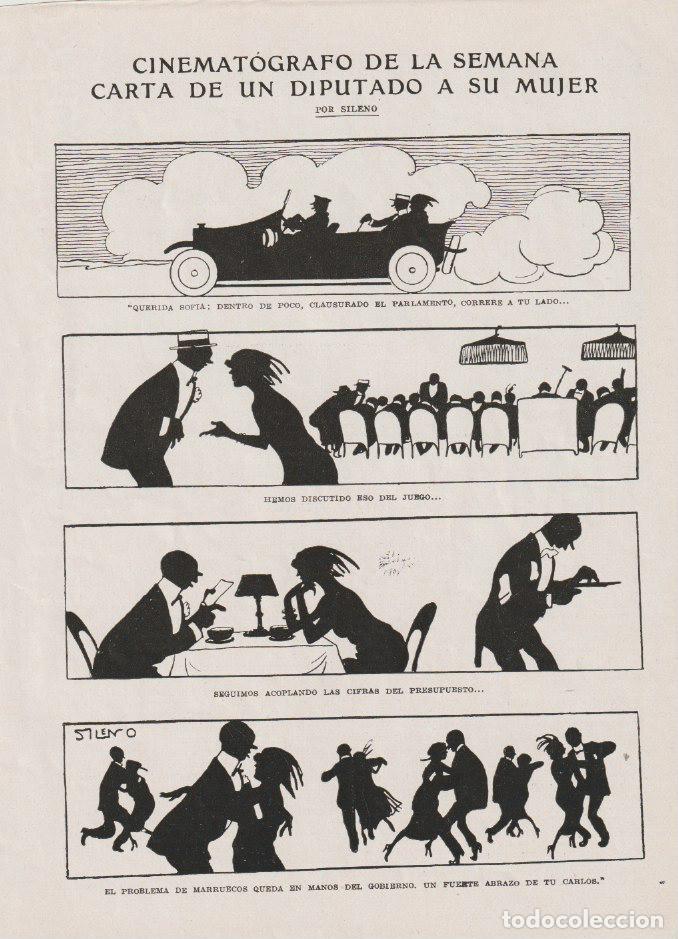Collectionnisme de Revues et Journaux: Cinemat&oacute;grafo de la semana: carta de un diputado a su mujer / humor por Sileno -1922
