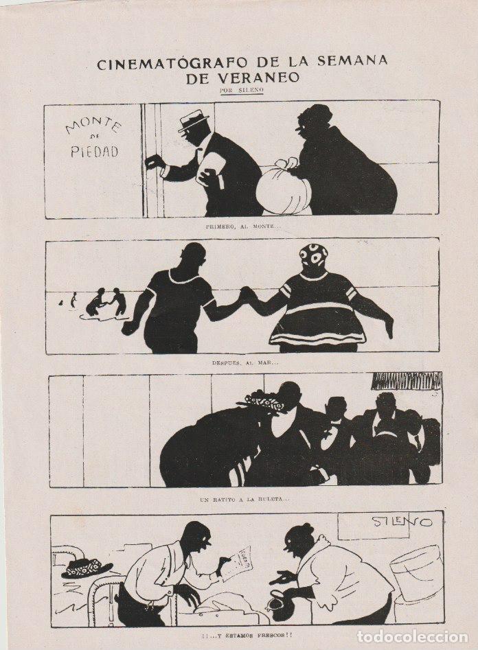 Collectionnisme de Revues et Journaux: Cinemat&oacute;grafo de la semana: el veraneo / humor por Sileno - 1922