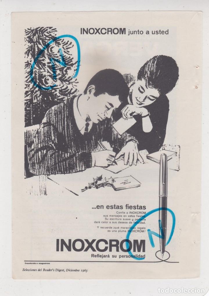 Coleccionismo de revistas y peri&oacute;dicos: PUBLICIDAD 1965. ANUNCIO PLUMA INOXCROM