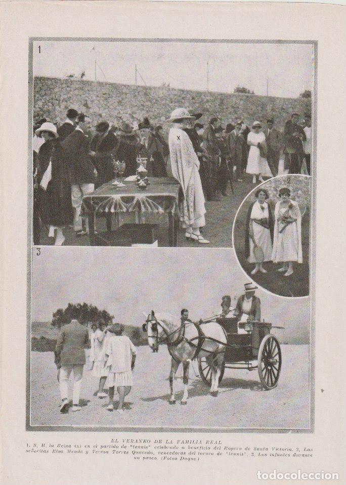 Coleccionismo de Revistas y Peri&oacute;dicos: * SANTANDER * Veraneo familia real, pr&iacute;ncipe de Asturias, en el tenis ( Teresa Torres Quevedo)- 1922
