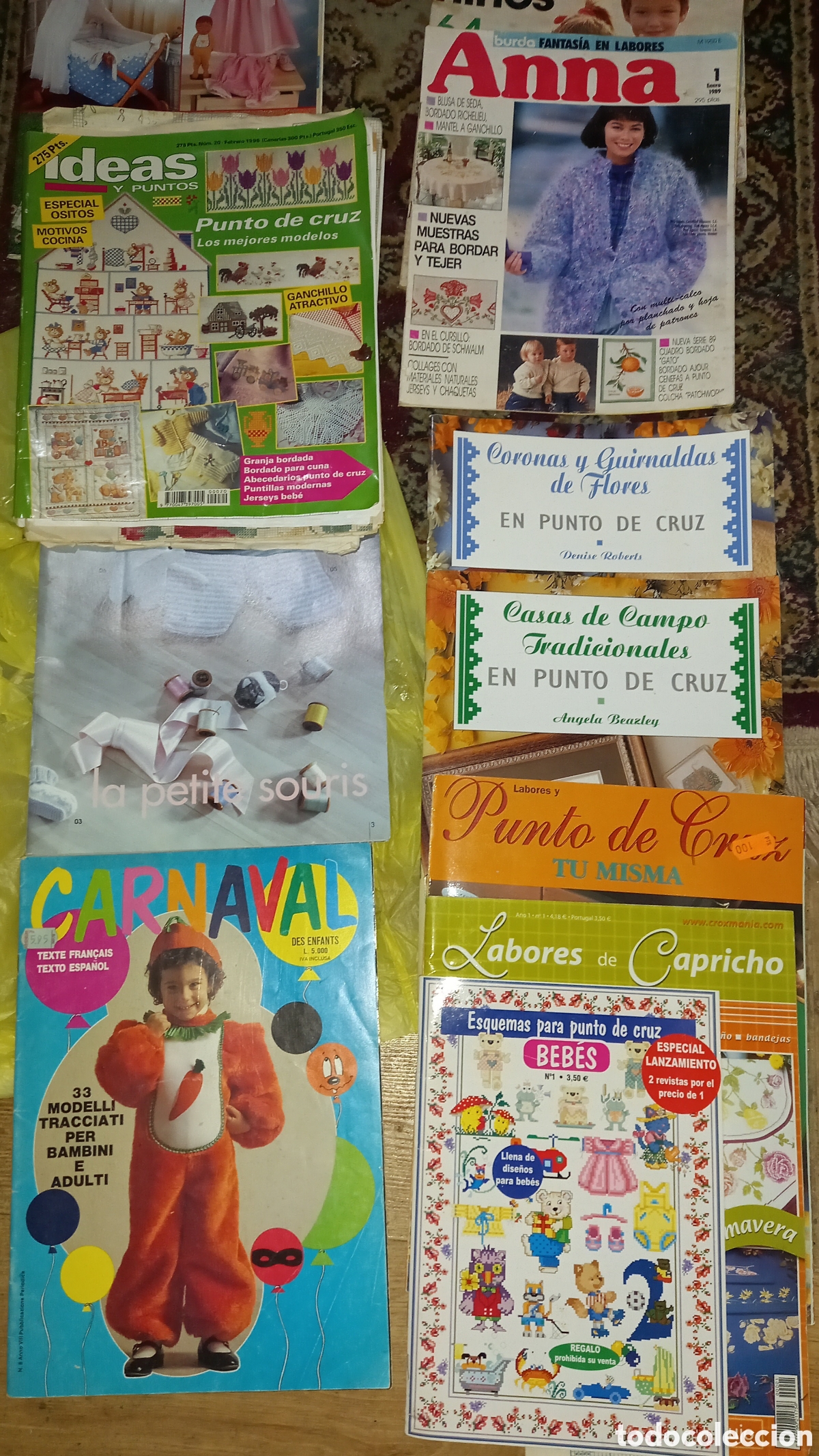 Colecionismo de Revistas e Jornais: Lote de revistas de punto de cruz y otras