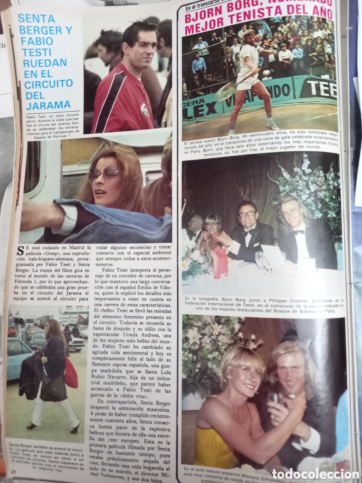 Collectionnisme de Revues et Journaux: FABIO TESTI SENTA BERGER BJORN BORG