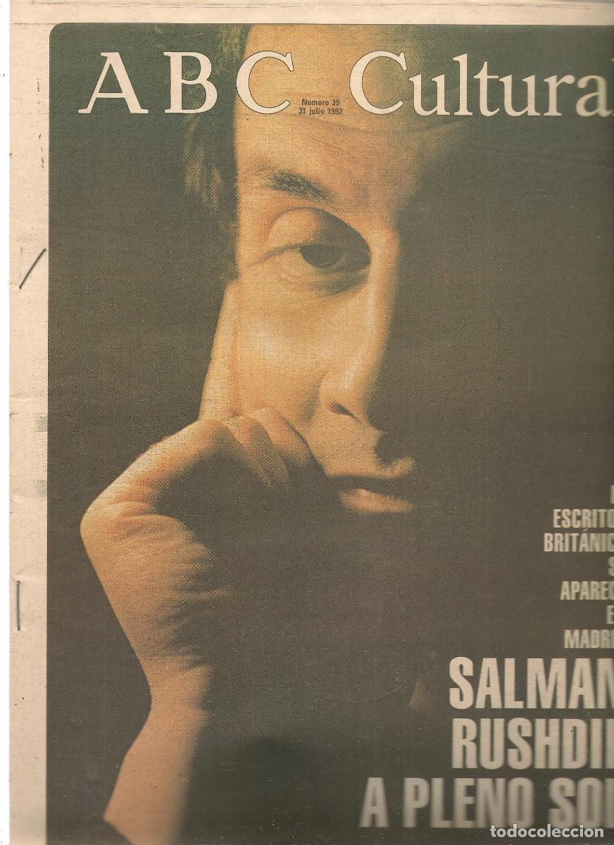 Coleccionismo de Revistas y Peri&oacute;dicos: ABC CULTURAL. N&ordm; 39. SALMAN RUSHDIE, EN MADRID. 31 JULIO 1992. (C/A6)