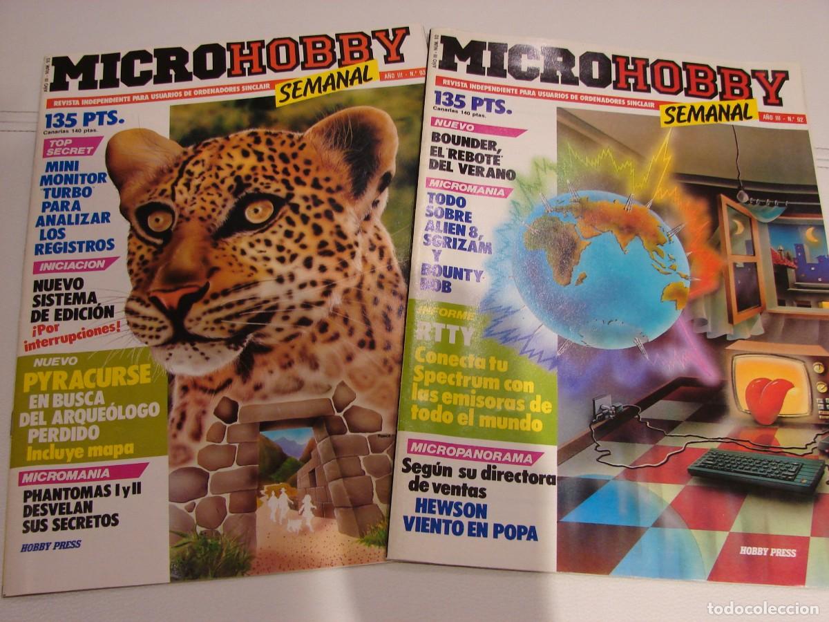 Coleccionismo de Revistas y Peri&oacute;dicos: 2 Revistas Microhobby n&uacute;meros 92 y 93 de 1984