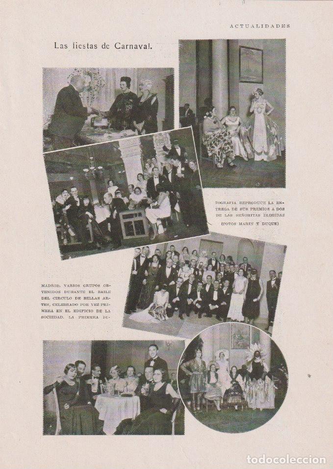 Coleccionismo de Revistas y Peri&oacute;dicos: * MADRID * Carnaval, baile del C&iacute;rculo de Bellas Artes- 1931
