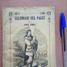 Coleccionismo de Revistas y Periódicos: ANTIGUO CALENDARI DEL PAGES ANY 1861.. Lote 364758796