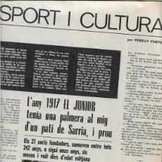 Coleccionismo de Revistas y Periódicos: 1969 HISTORIA FUTBOL HOKEY CLUB EL JUNIOR SARRIA SARDENYA CERDEÑA ALGUER ALBERTO CLOSAS LA CONSUELO. Lote 364767796